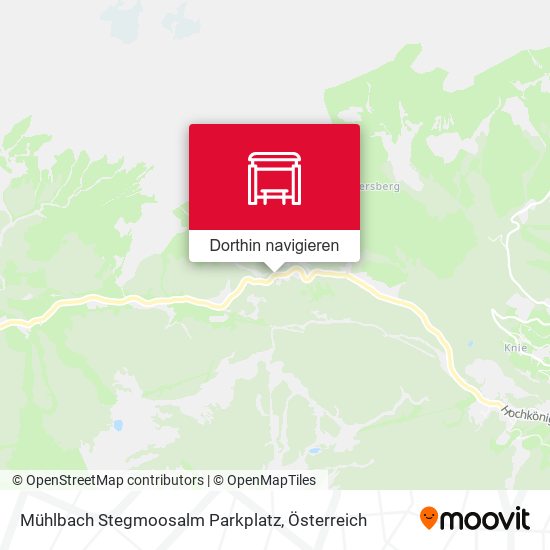 Mühlbach Stegmoosalm Parkplatz Karte
