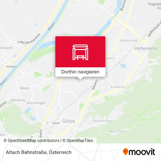 Altach Bahnstraße Karte