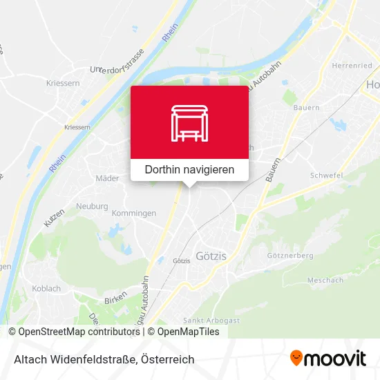 Altach Widenfeldstraße Karte