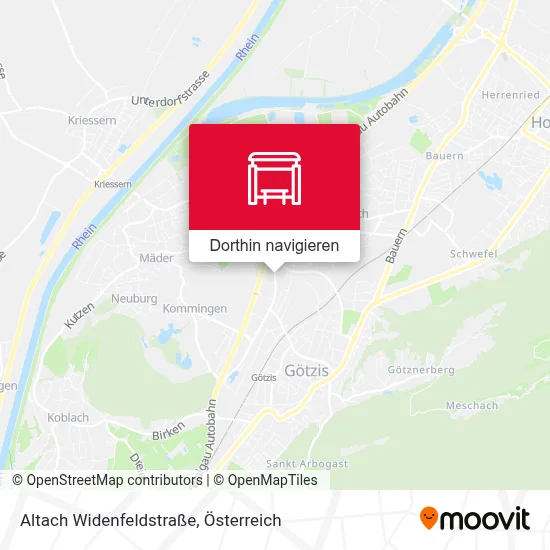Altach Widenfeldstraße Karte
