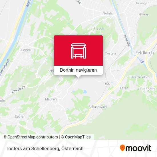 Tosters am Schellenberg Karte