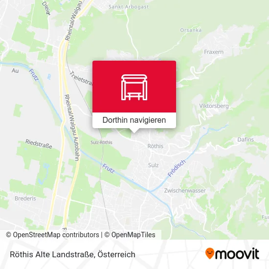 Röthis Alte Landstraße Karte