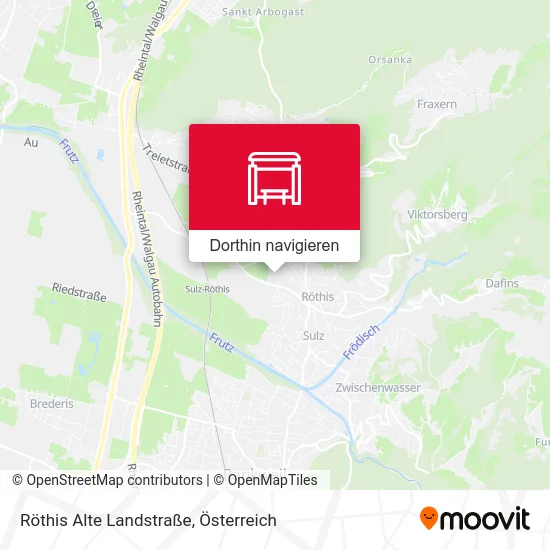 Röthis Alte Landstraße Karte