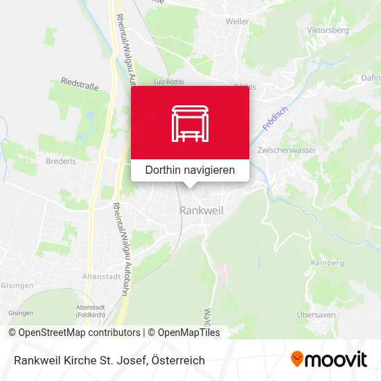 Rankweil Kirche St. Josef Karte