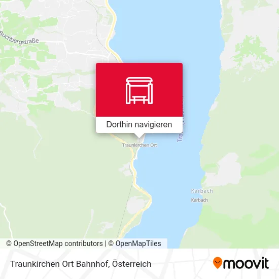 Traunkirchen Ort Bahnhof Karte