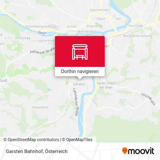 Garsten Bahnhof Karte