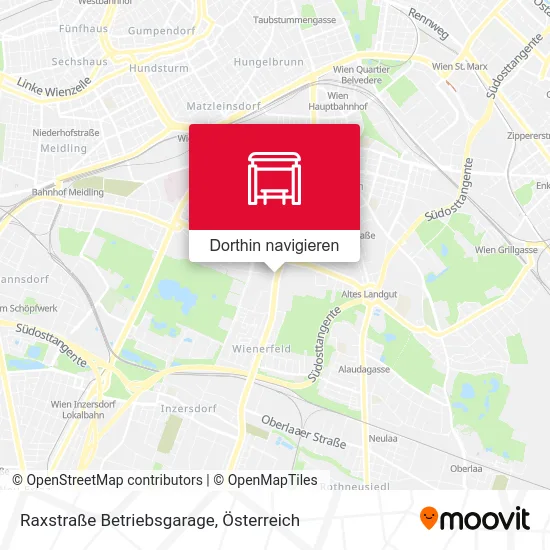 Raxstraße Betriebsgarage Karte