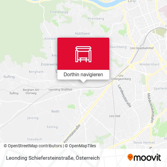 Leonding Schiefersteinstraße Karte
