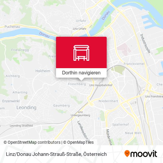 Linz / Donau Johann-Strauß-Straße Karte