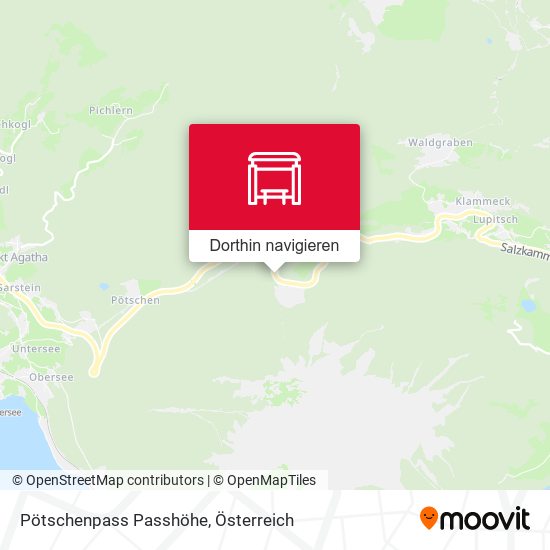 Pötschenpass Passhöhe Karte