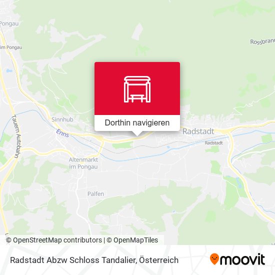 Radstadt Abzw Schloss Tandalier Karte