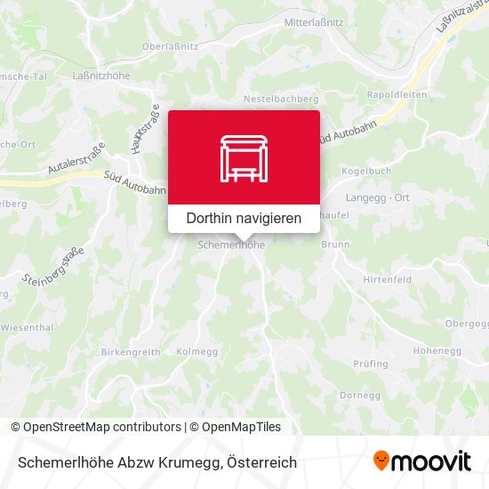 Schemerlhöhe Abzw Krumegg Karte