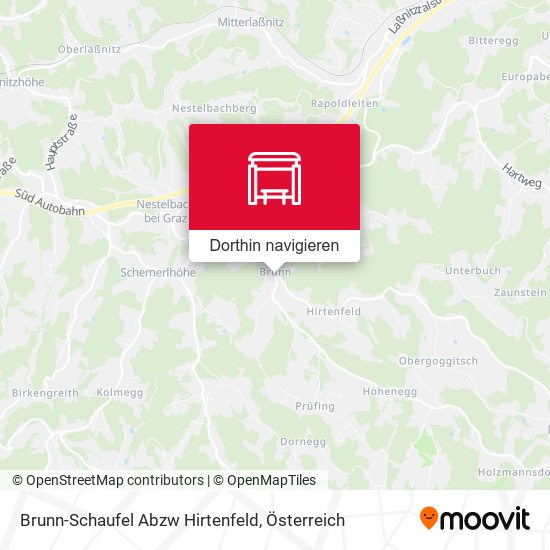 Brunn-Schaufel Abzw Hirtenfeld Karte
