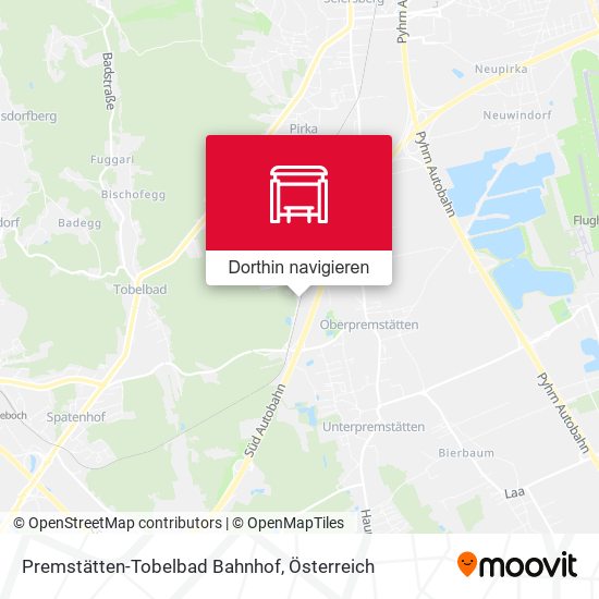 Premstätten-Tobelbad Bahnhof Karte