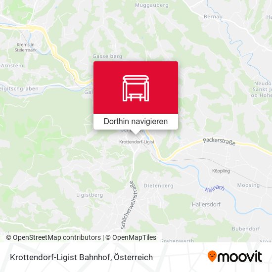 Krottendorf-Ligist Bahnhof Karte