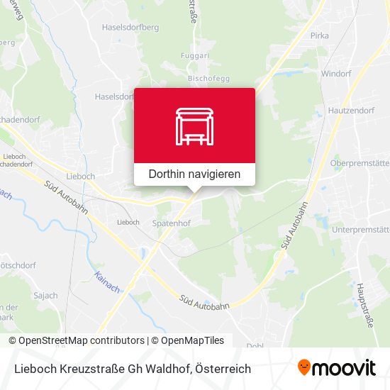 Lieboch Kreuzstraße Gh Waldhof Karte
