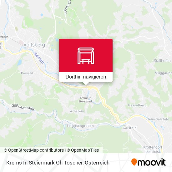 Krems In Steiermark Gh Töscher Karte
