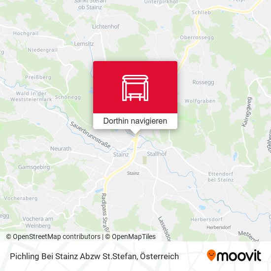 Pichling Bei Stainz Abzw St.Stefan Karte
