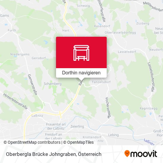 Oberbergla Brücke Johngraben Karte