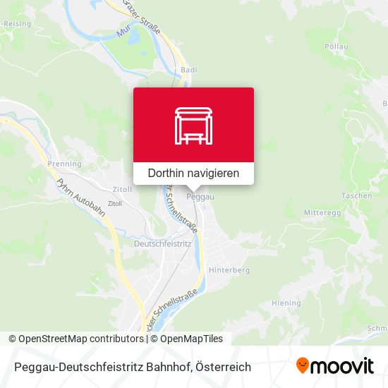 Peggau-Deutschfeistritz Bahnhof Karte