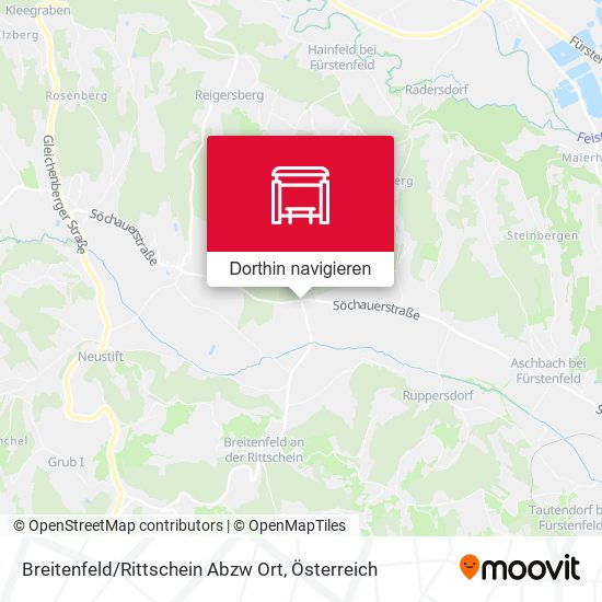 Breitenfeld / Rittschein Abzw Ort Karte