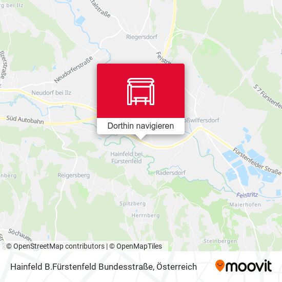 Hainfeld B.Fürstenfeld Bundesstraße Karte