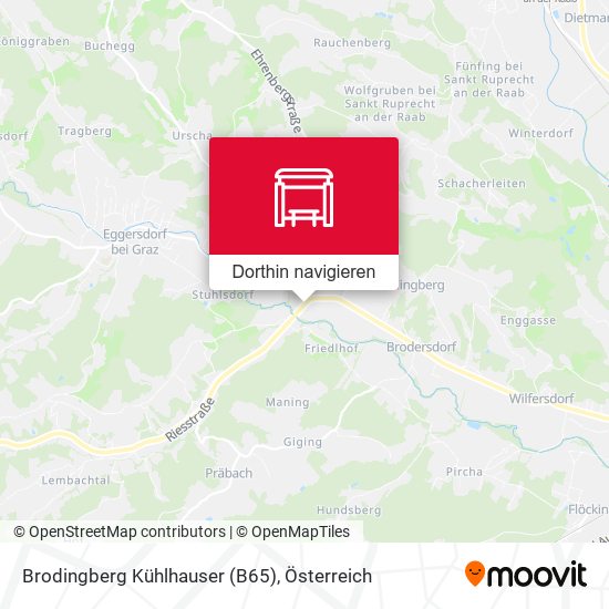 Brodingberg Kühlhauser (B65) Karte