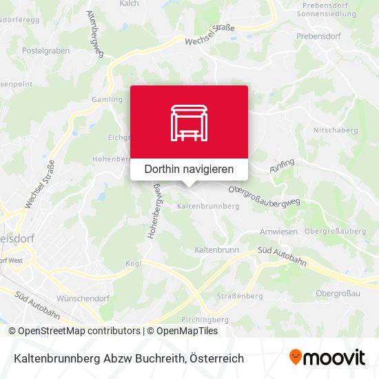 Kaltenbrunnberg Abzw Buchreith Karte