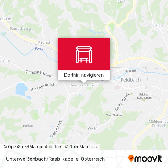 Unterweißenbach/Raab Kapelle Karte