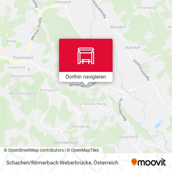 Schachen/Römerbach Weberbrücke Karte