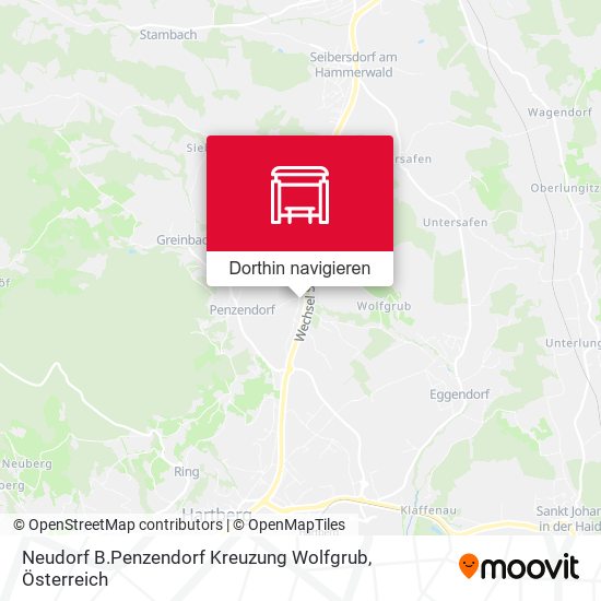 Neudorf B.Penzendorf Kreuzung Wolfgrub Karte
