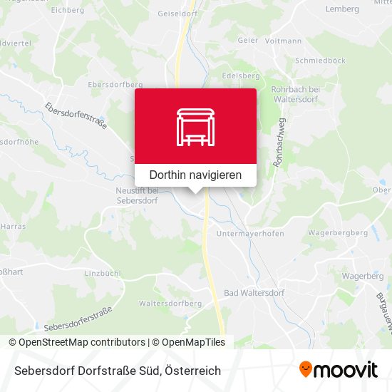 Sebersdorf Dorfstraße Süd Karte