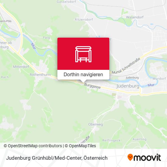 Judenburg Grünhübl/Med-Center Karte