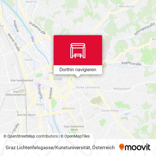 Graz Lichtenfelsgasse / Kunstuniversität Karte