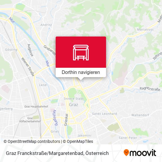 Graz Franckstraße / Margaretenbad Karte