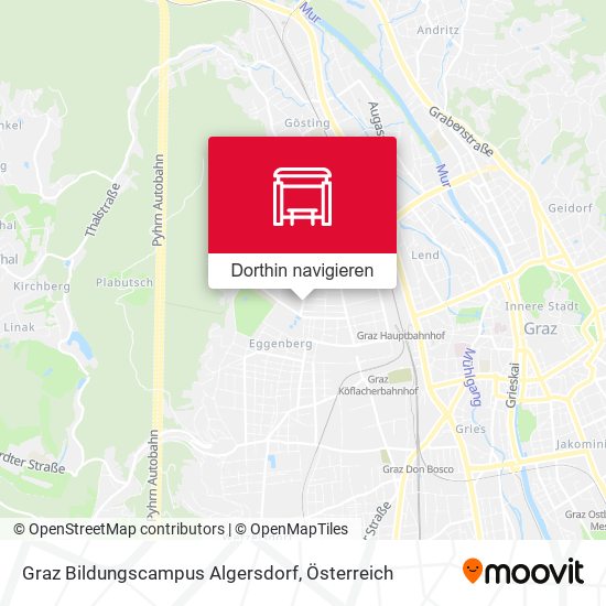 Graz Bildungscampus Algersdorf Karte