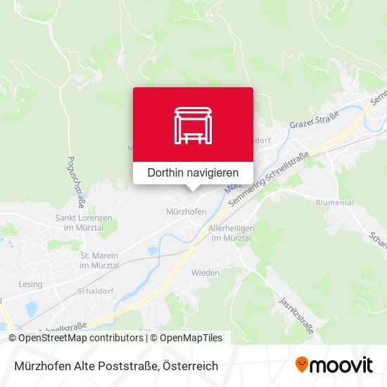Mürzhofen Alte Poststraße Karte