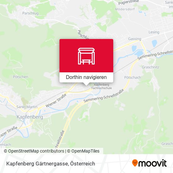 Kapfenberg Gärtnergasse Karte