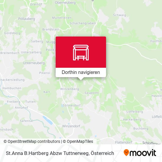 St.Anna B.Hartberg Abzw Tuttnerweg Karte