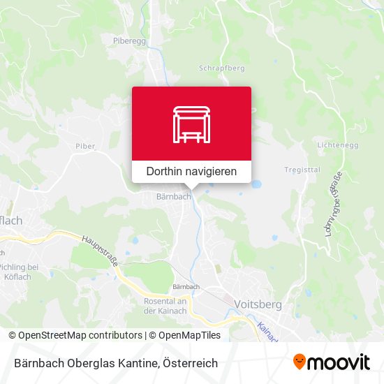 Bärnbach Oberglas Kantine Karte