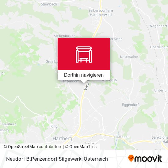 Neudorf B.Penzendorf Sägewerk Karte