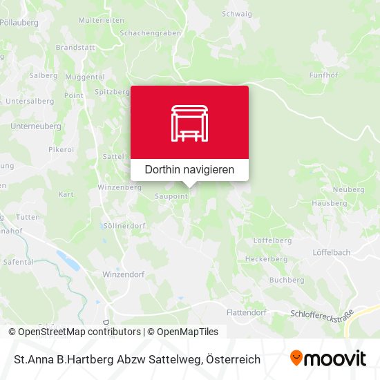 St.Anna B.Hartberg Abzw Sattelweg Karte