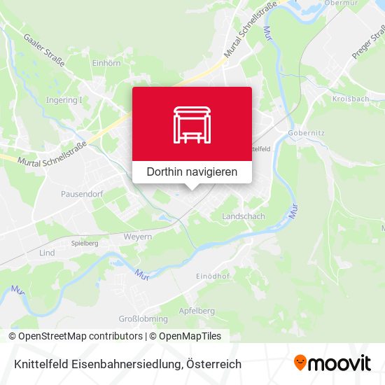 Knittelfeld Eisenbahnersiedlung Karte
