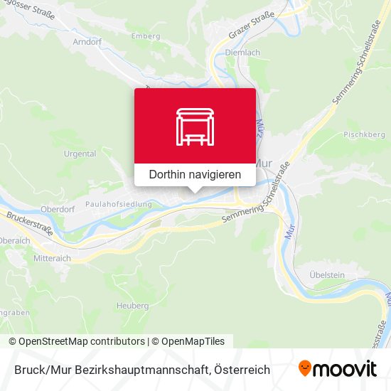 Bruck / Mur Bezirkshauptmannschaft Karte