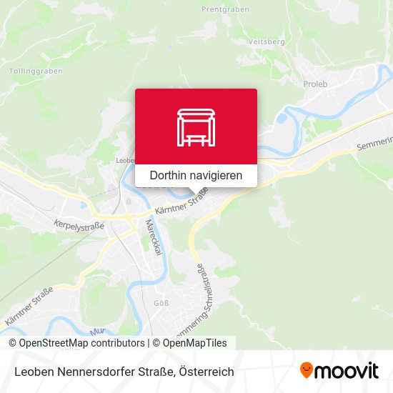 Leoben Nennersdorfer Straße Karte