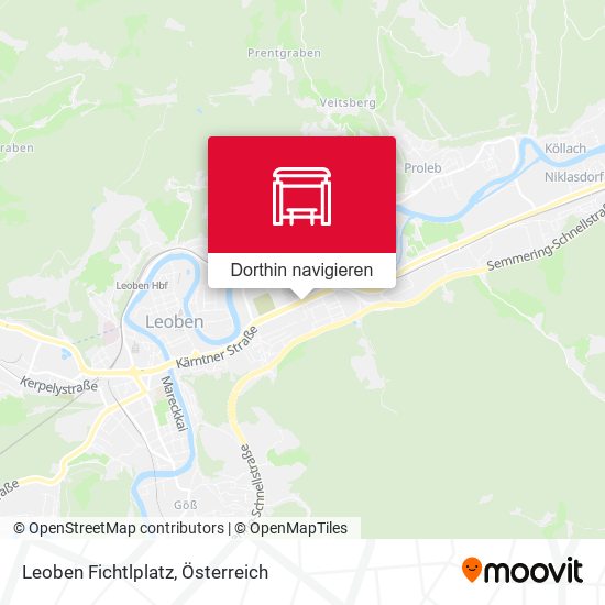 Leoben Fichtlplatz Karte