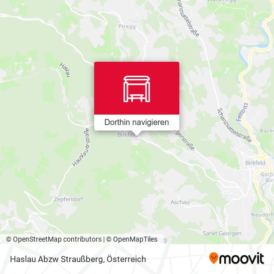 Haslau Abzw Straußberg Karte