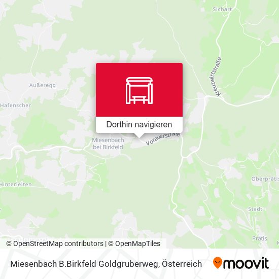 Miesenbach B.Birkfeld Goldgruberweg Karte