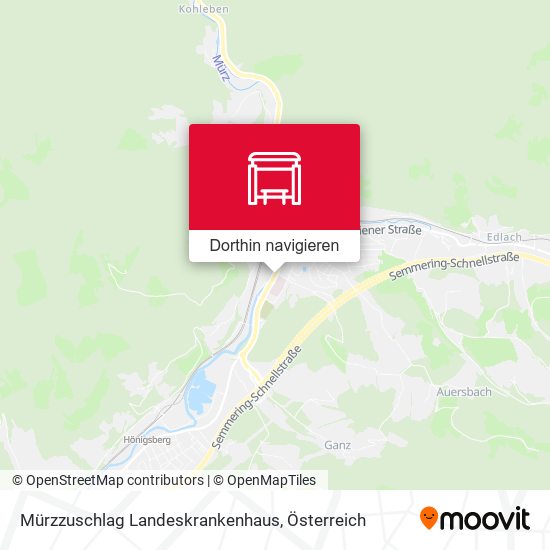 Mürzzuschlag Landeskrankenhaus Karte
