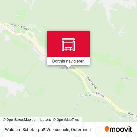 Wald am Schoberpaß Volksschule Karte
